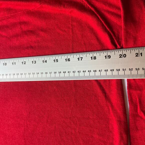 Shrinking Violet Women’s Long Sleeve Turtleneck Knit Blouse Size L, Solid Red - Picture 2 of 7